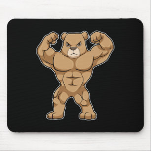 Tapis De Souris Ours culturiste musculation Sports