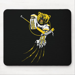 Tapis De Souris Ours de hockey gardien de but grizzly bête