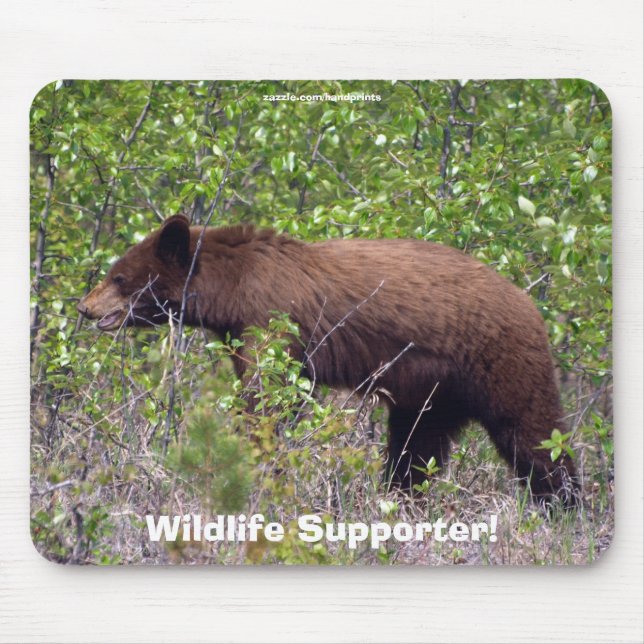 Tapis De Souris Ours de la faune Amoureux des animaux Design (Devant)