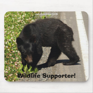 Tapis De Souris Ours de la faune Amoureux des animaux Design