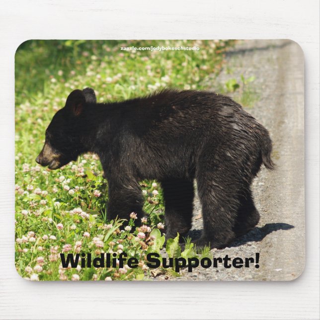 Tapis De Souris Ours de la faune Amoureux des animaux Design (Devant)