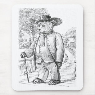 Tapis De Souris Ours de quaker - lettre Q - ours de nounours