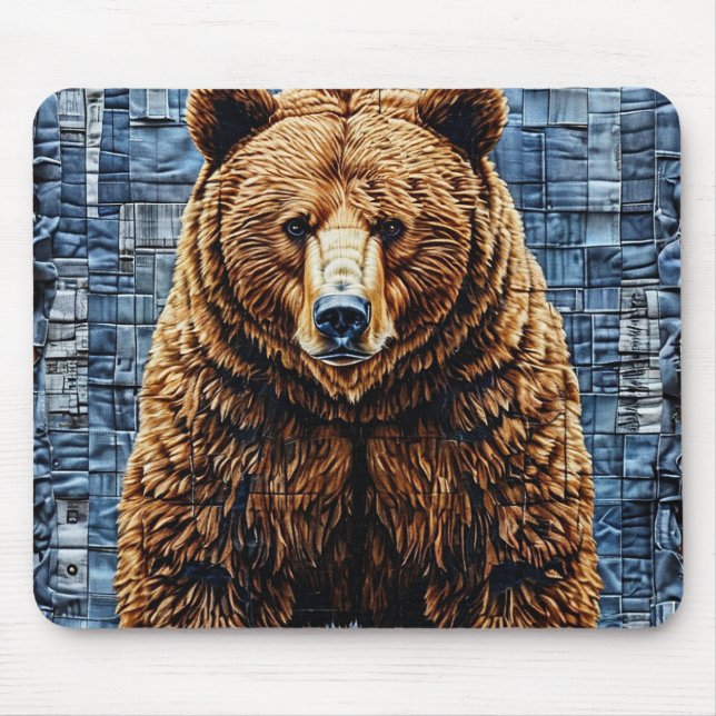 Tapis De Souris Ours grizzli (Devant)