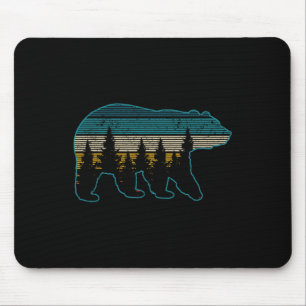 Tapis De Souris Ours Nature Grizzli Brown Ours noir Randonnée Hunt