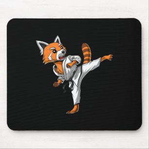 Tapis De Souris Ours Panda Rouge Karaté Arts Martiaux Kickboxing J