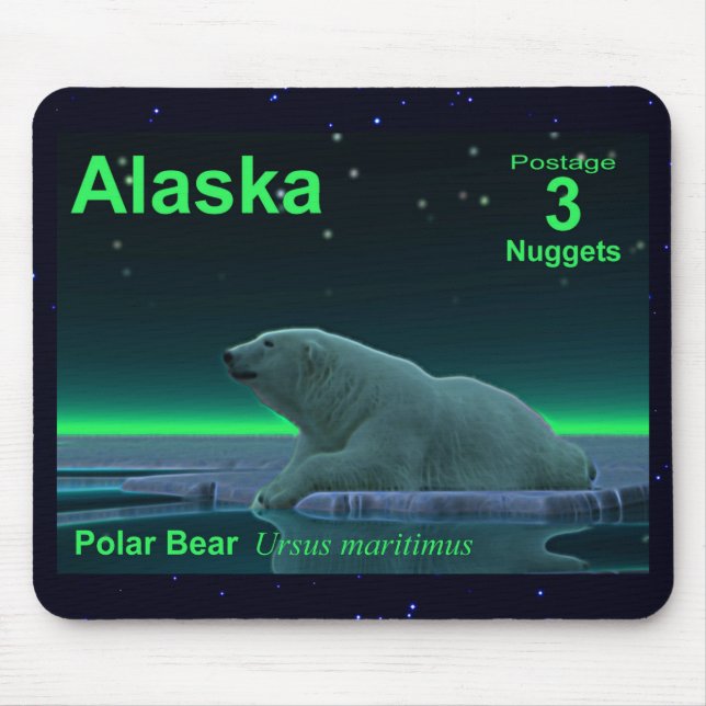 Tapis De Souris Ours polaire à bord de glace (Devant)