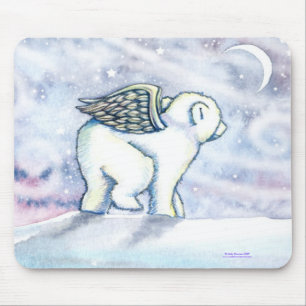Tapis De Souris Ours polaire Angel Cub Mousepad par Molly Harrison