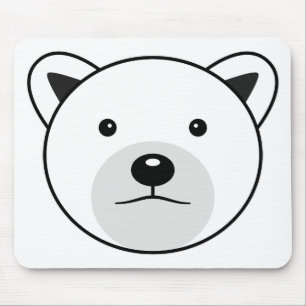Tapis De Souris Ours polaire caricature mignon