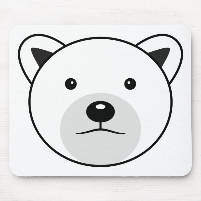 Tapis De Souris Ours polaire caricature mignon (Devant)