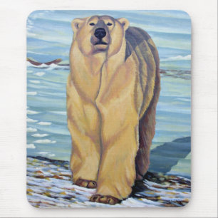 Tapis De Souris Ours Polaire Mousepad Art de la faune stylé Mousep