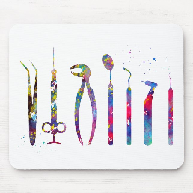 Tapis De Souris Outils Dentiste (Devant)