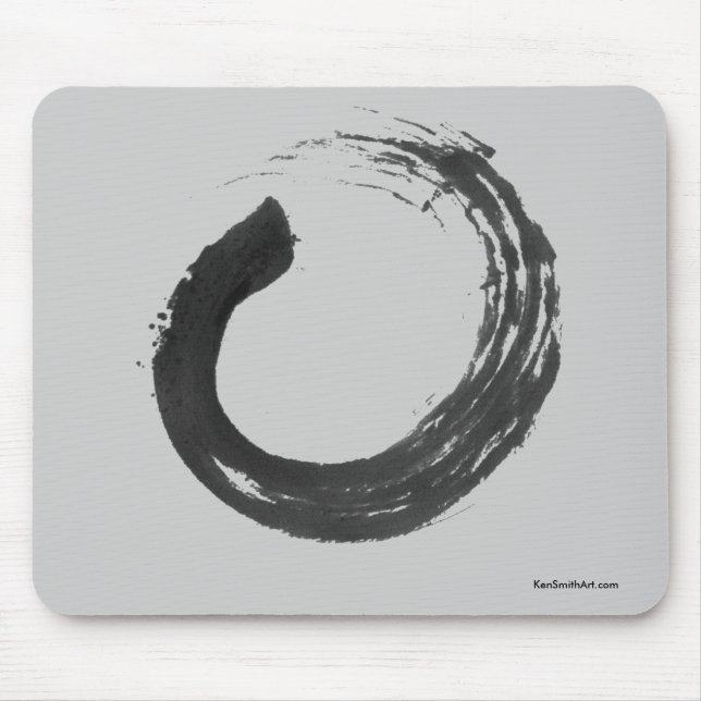 Tapis De Souris Ouvrez le zen Mousepad d'Enso de cercle (Devant)