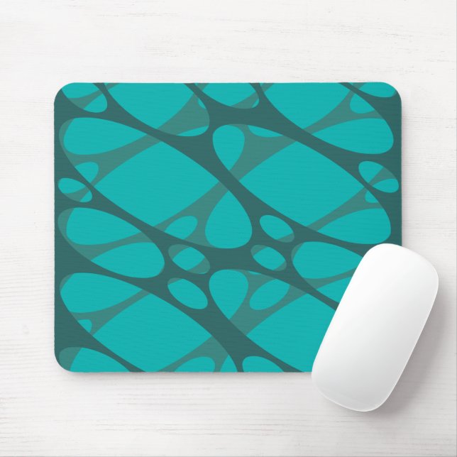 Tapis De Souris Ovales à couche turquoise (Avec souris)