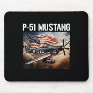 Tapis De Souris P-51 Mustang American 2ème guerre mondiale Fighter