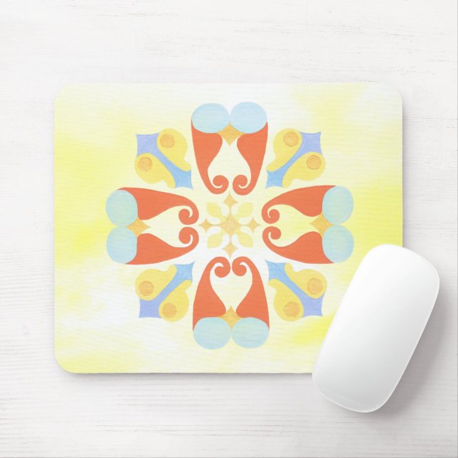 Tapis De Souris Pad à souris à fleurs (Avec souris)
