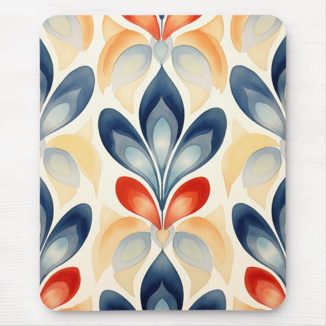 Tapis De Souris Pad à souris bleu et orange (Devant)