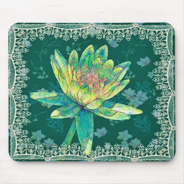 Tapis De Souris Pad de souris avec Lily d'eau concepteur (Devant)