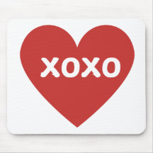 Pad de souris cardiaques XOXO