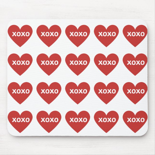 Tapis De Souris Pad de souris cardiaques XOXO (Devant)