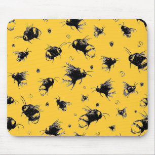 Tapis De Souris Pad de souris d'abeille jaune - Cadeau pour maman