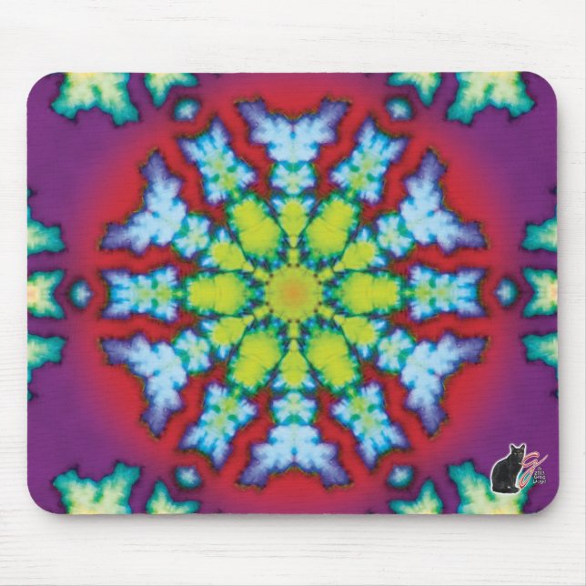 Tapis De Souris Pad de souris Kaleidoscope en fleur (Devant)