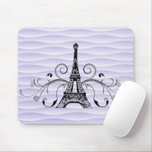 Tapis De Souris Pad de souris pourpre Tour Eiffel