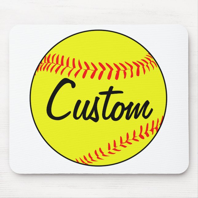 Tapis De Souris Pad de souris softball Fastpitch personnalisé (Devant)