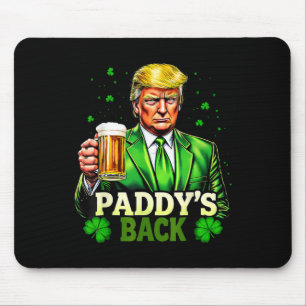 Tapis De Souris Paddy's Back Trump Bière Shamrock T