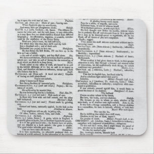 Tapis De Souris Page d'un dictionnaire