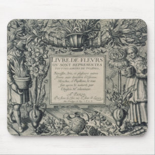 Tapis De Souris Page titre de "DES Fleurs de Livre" par Jean Le