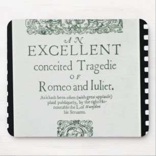 Tapis De Souris Page titre de 'Romeo et de Juliet