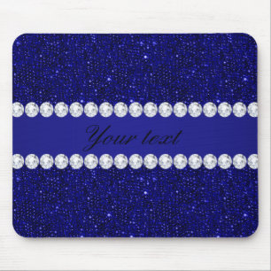 Tapis De Souris Paillettes chiques et diamants de marine