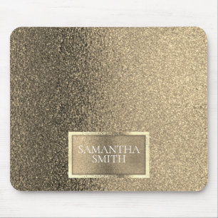 Tapis De Souris Paillettes métalliques dorées élégantes personnali