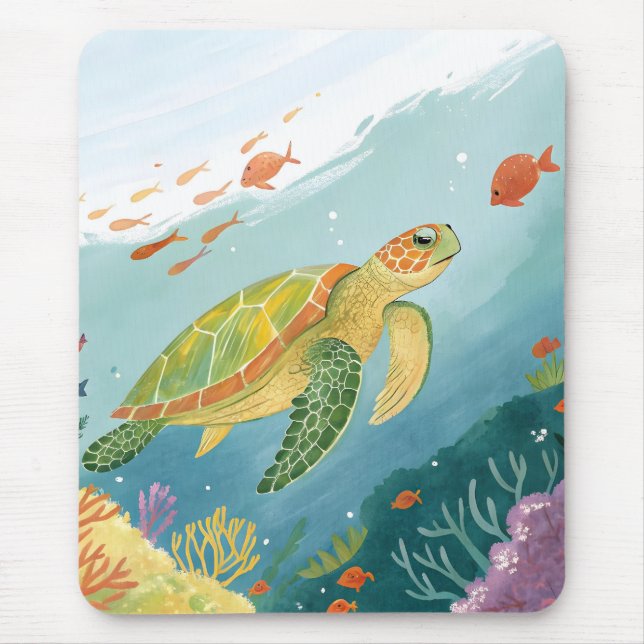 Tapis De Souris Painting Turtle (Devant)