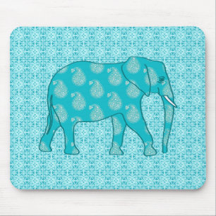 Tapis De Souris Paisley - bleu turquoise et aqua