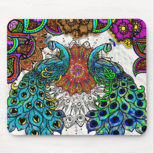 Tapis De Souris Paisley Peacocks