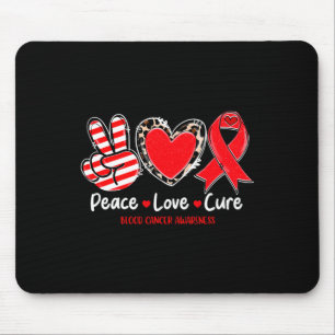 Tapis De Souris Paix Amour Guérir Sensibilisation au cancer du san