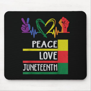 Tapis De Souris Paix amour juneteenth fierté fille noire reine fem