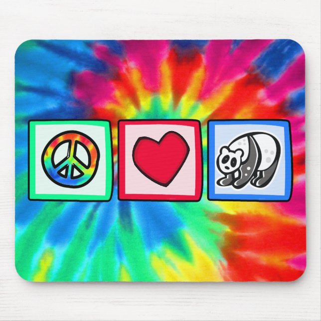 Tapis De Souris Paix, amour, pandas (Devant)