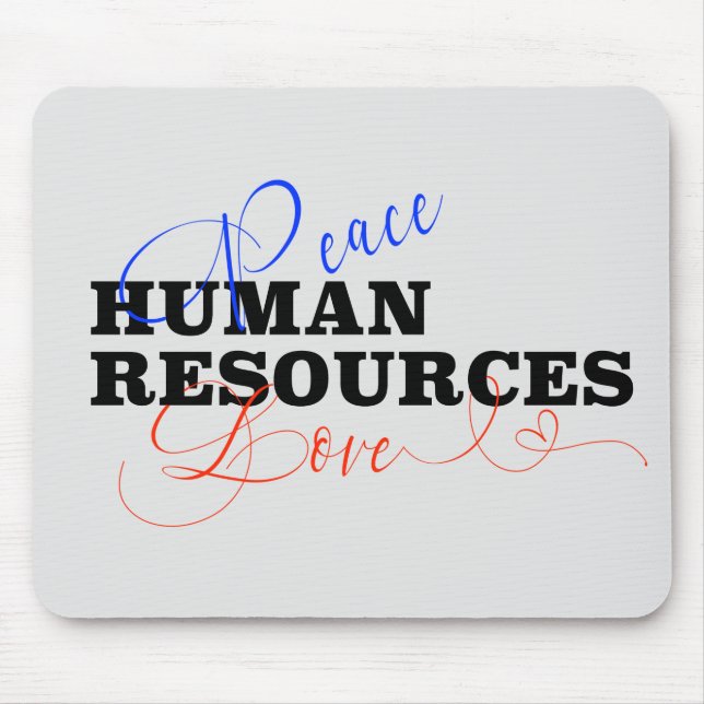 Tapis De Souris Paix Amour Ressources Humaines (Devant)