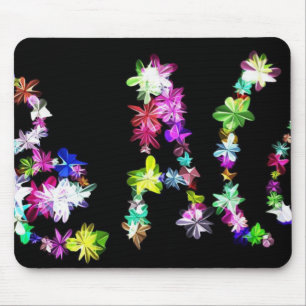 Tapis De Souris "PAIX" dans l'art des fleurs Imprimer