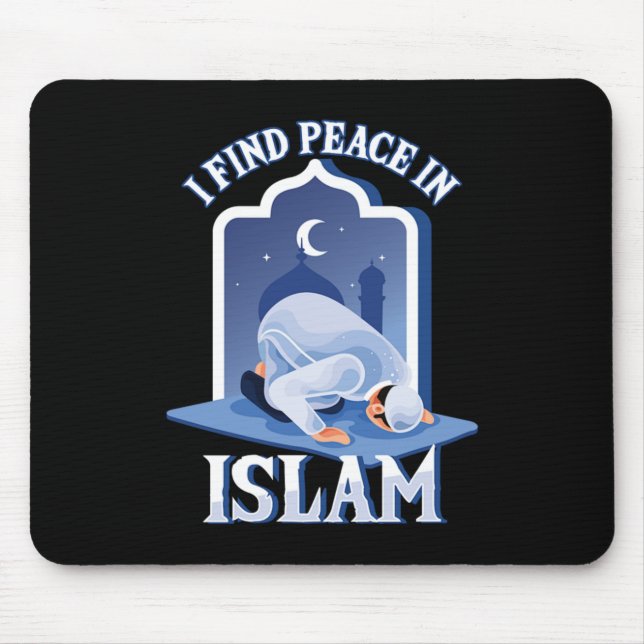 Tapis De Souris Paix Dans L'Islam Musulman Allah Prière Mosque Nam (Devant)