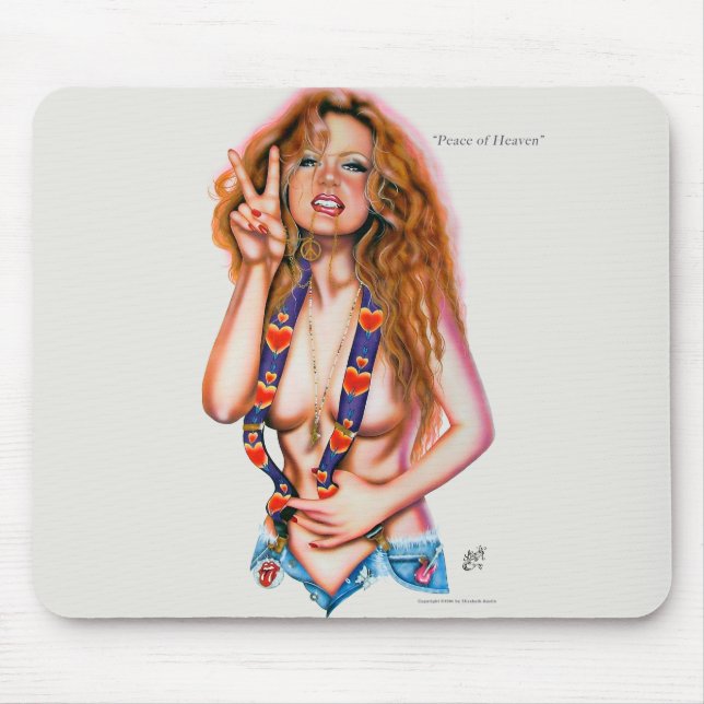 Tapis De Souris Paix de pin-up Mousepad de ciel (Devant)