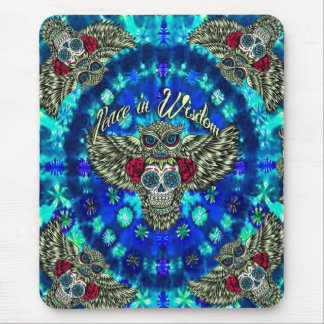 Tapis De Souris Paix en colorant de cravate de sagesse avec le