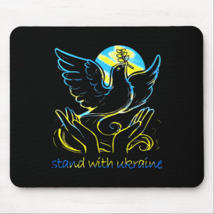 Tapis De Souris Paix en Ukraine Colombe. Soutenez l'Ukraine. Souti