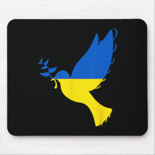 Tapis De Souris Paix en Ukraine Colombe. Soutenez l'Ukraine. Souti