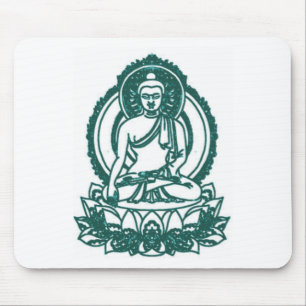 TAPIS DE SOURIS PAIX MÉDITANTE SE REPOSANTE DE BOUDDHA