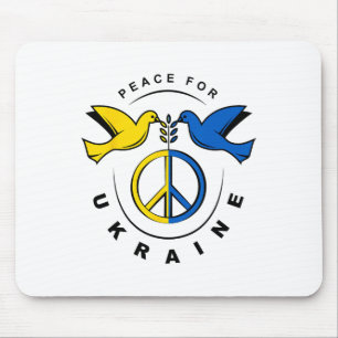 Tapis De Souris Paix pour l'Ukraine Colombe Drapeau de l'Ukraine J