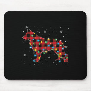 Tapis De Souris Pajamas Red Plaid Allemand Berger Amoureux de les 