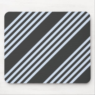 Tapis De Souris Pale blue and charcoal five stripes pattern